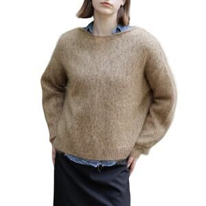 Sezane Lucy Slouchy Sweater Mohair Jumper